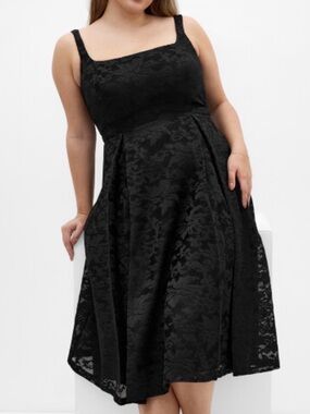 City Chic Black Lace Tea Party Dress